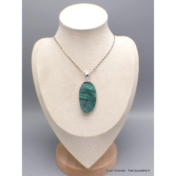 Grand Pendentif Malachite brute Pendentifs pierres naturelles PU81.2