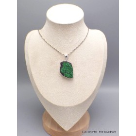 Gros Pendentif en Grenat vert Uvarovite brut Pendentifs pierres naturelles PU84.3