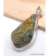 Pendentif Pyrite arc-en-ciel bélière feuille Bijoux en Pyrite arc-en-ciel PU82.3
