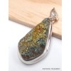 Pendentif Pyrite arc-en-ciel bélière feuille Bijoux en Pyrite arc-en-ciel PU82.3
