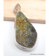 Pendentif Pyrite arc-en-ciel bélière feuille Bijoux en Pyrite arc-en-ciel PU82.3