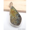 Pendentif Pyrite arc-en-ciel bélière feuille Bijoux en Pyrite arc-en-ciel PU82.3