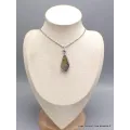 Pendentif Pyrite arc-en-ciel bélière feuille - Pendentifs pierres naturelles