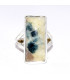 Bague rectangulaire Tourmaline indigo sur Quartz fumé taille 54/55 Bijoux en Tourmaline Indigo CWA114.1