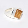 Bague chevalière en Topaze Impériale taille 55 Bagues pierres naturelles CWA116
