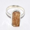 Bague Topaze jaune impériale brute asymétrique taille 55 56 Bagues pierres naturelles CWA116.2