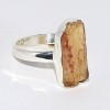 Bijou Bague Topaze jaune impériale brute taille 55 Bagues pierres naturelles CWA116.3