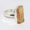 Bijou Bague Topaze jaune impériale brute taille 55 - Bagues pierres naturelles