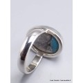Bague Turquoise de avec Pyrite taille 56 Bagues pierres naturelles YM67.12