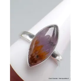 Bijou Bague Super seven Pierre mélodieuse taille 67 - Bijoux en Cacochynite Super Seven
