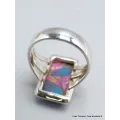 Bijou bague Turquoise Kingman Pink Dahlia taille 56 - Bagues pierres naturelles
