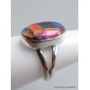 Bague ovale Turquoise Kingman Dahlia rose taille 55 Bijoux en Turquoise YM3.10