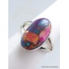Bague ovale Turquoise Kingman Dahlia rose taille 55 Bijoux en Turquoise YM3.10