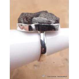 Bague Staurolite porte bonheur taille 56 - Bijoux en Staurolite