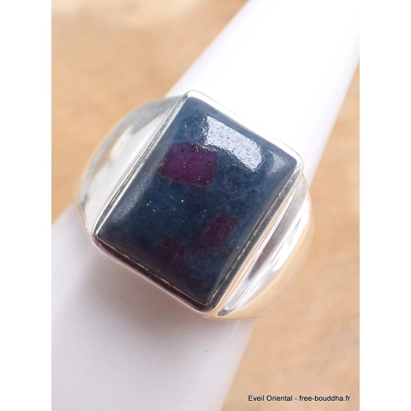 Chevalière homme femme Rubis sur Cyanite taille 56 Bijoux en Rubis sur Cyanite CWA118.2
