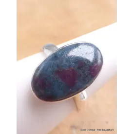 Bague ovale Rubis sur Cyanite taille 59 - Bijoux en Rubis sur Cyanite