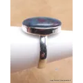 Bague ovale Rubis sur Cyanite taille 59 - Bijoux en Rubis sur Cyanite