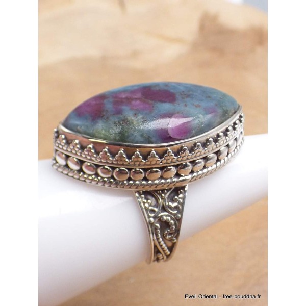Bague en Rubis sur Cyanite style ancien taille 56 Bijoux en Rubis sur Cyanite CWA118.4
