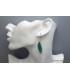 Boucles d'oreilles pendantes Malachite forme larme Bijoux en Malachite YM48.3