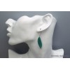 Boucles d'oreilles pendantes Malachite forme larme Bijoux en Malachite YM48.3