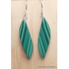 Boucles d'oreilles pendantes Malachite forme larme Bijoux en Malachite YM48.3