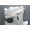 Boucles d'oreilles longues en Malachite Bijoux en Malachite YM48.4