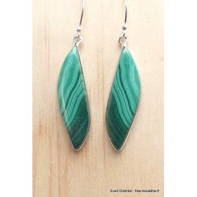 Boucles d'oreilles longues en Malachite Bijoux en Malachite YM48.4