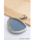 Pendentif semi-rond Angelite bleue anhydrite Pendentifs pierres naturelles PU94.3