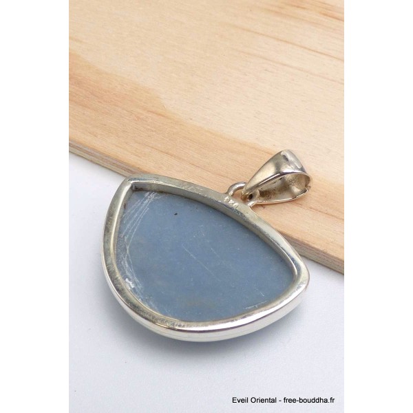 Pendentif semi-rond Angelite bleue anhydrite Pendentifs pierres naturelles PU94.3