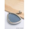Pendentif semi-rond Angelite bleue anhydrite Pendentifs pierres naturelles PU94.3