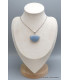 Pendentif semi-rond Angelite bleue anhydrite Pendentifs pierres naturelles PU94.3