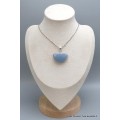 Pendentif semi-rond Angelite bleue anhydrite Pendentifs pierres naturelles PU94.3