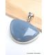 Pendentif semi-rond Angelite bleue anhydrite Pendentifs pierres naturelles PU94.3