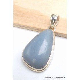 Pendentif Angélite bleue asymétrique Pendentifs pierres naturelles PU94.4