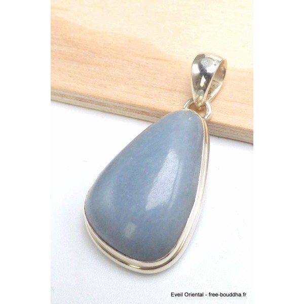 Pendentif Angélite bleue asymétrique Pendentifs pierres naturelles PU94.4