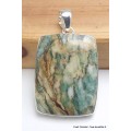 Gros Pendentif pierre Mariposite rectangulaire Bijoux en Mariposite YM37.2