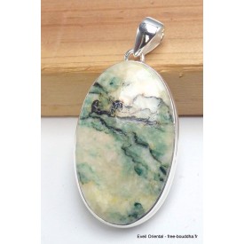 Pendentif Mariposite verte marbrée Bijoux en Mariposite YM37.5