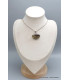 Pendentif Schalenblende semi-rond Pendentifs pierres naturelles PU90.1