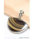Pendentif Schalenblende semi-rond Pendentifs pierres naturelles PU90.1