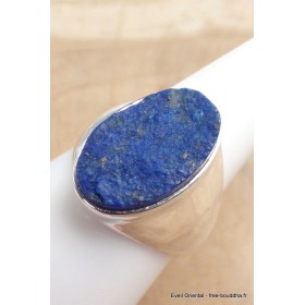 Chevalière homme femme Lapis Lazuli brut taille 59 Bijoux en Lapis-lazuli YM28.3