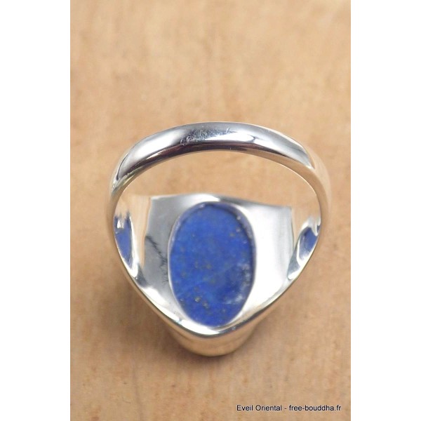 Chevalière homme femme Lapis Lazuli brut taille 59 Bijoux en Lapis-lazuli YM28.3