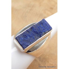 Chevalière homme femme Lapis Lazuli brut taille 57 Bijoux en Lapis-lazuli YM28.4