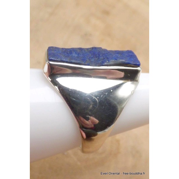 Chevalière homme femme Lapis Lazuli brut taille 57 Bijoux en Lapis-lazuli YM28.4