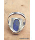 Chevalière homme femme Lapis Lazuli brut taille 57 Bijoux en Lapis-lazuli YM28.4