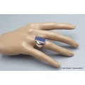 Chevalière homme femme Lapis Lazuli brut taille 57 Bijoux en Lapis-lazuli YM28.4