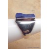 Bague Chevalière homme femme Lapis Lazuli brut taille 53 Bagues pierres naturelles YM28.5