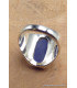 Bague Chevalière homme femme Lapis Lazuli brut taille 53 Bagues pierres naturelles YM28.5