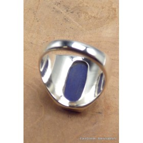 Bague Chevalière homme femme Lapis Lazuli brut taille 53 Bagues pierres naturelles YM28.5