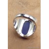 Bague Chevalière homme femme Lapis Lazuli brut taille 53 Bagues pierres naturelles YM28.5