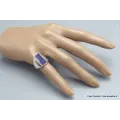 Bague Chevalière homme femme Lapis Lazuli brut taille 53 - Bagues pierres naturelles